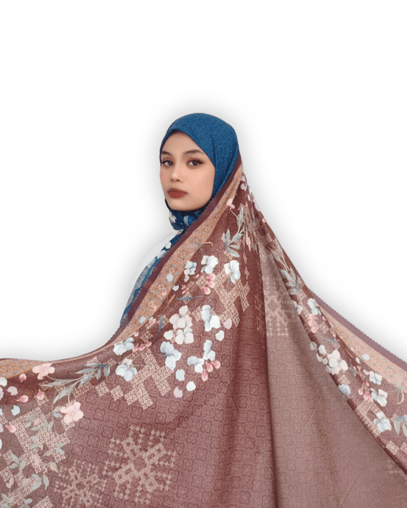 Marocco Series - Scarves Hijab Vandeesa. Brown and Navy